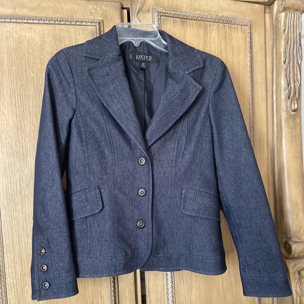Jasper dark blue/grey denim jacket - 6p